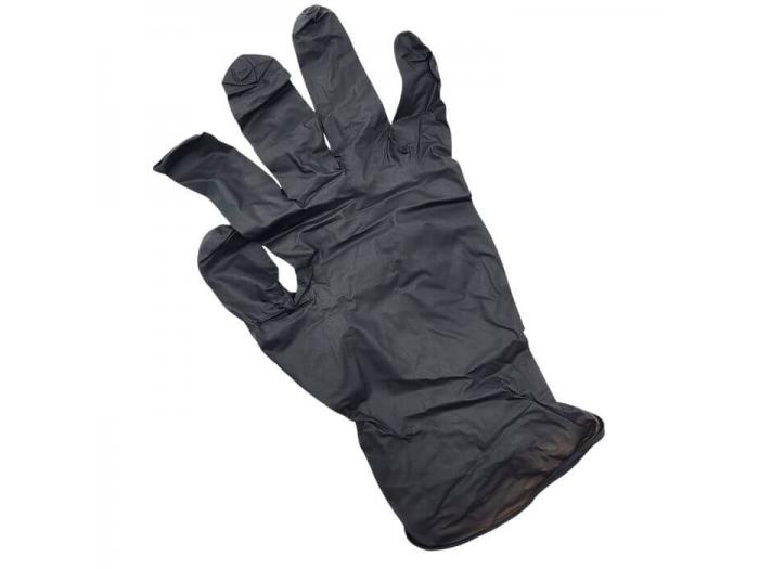 Guantes nitrilo negros talla S 100 unidades