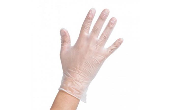 Guantes de vinilo, 100 unidades - Talla L Transparentes