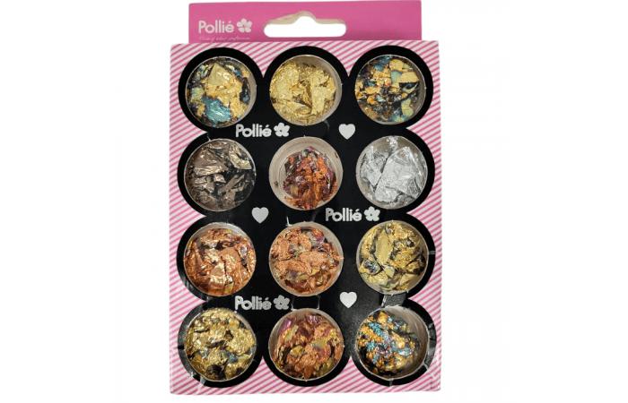 Pan de oro nail art set 12 colores 