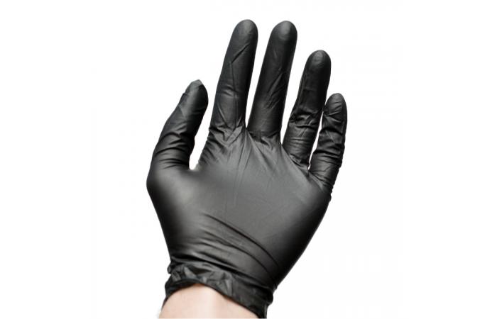 Guantes nitrilo negros talla S 100 unidades